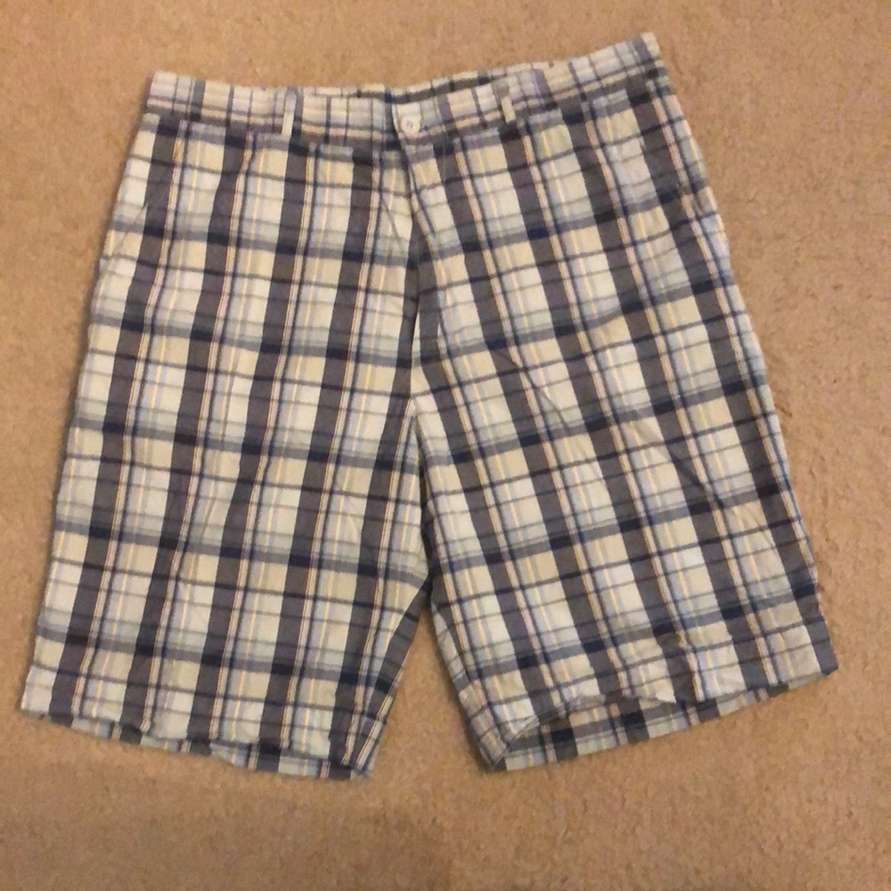 Lacoste Blue Plaid Bermuda Shorts Men's Size 34 waist